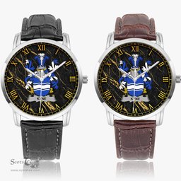 Irish Kyne or O Kyne Irish Coat of Arms Irish Watch Instafamous Quartz Leather Strap