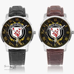 Irish House of MACKEOGH Irish Coat of Arms Irish Watch Instafamous Quartz Leather Strap
