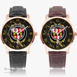 Irish House of O MURPHY Muskerry Irish Coat of Arms Irish Watch Instafamous Quartz Leather Strap