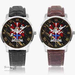 Irish Larkin or O Larkin Irish Coat of Arms Irish Watch Instafamous Quartz Leather Strap