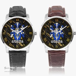 Irish McFetridge Irish Coat of Arms Irish Watch Instafamous Quartz Leather Strap