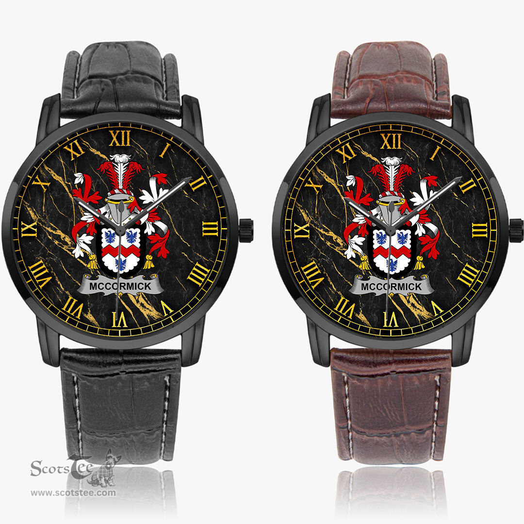 Irish McCormick Irish Coat of Arms Irish Watch Instafamous Quartz Leather Strap
