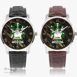 Irish Lennon or O Lennon Irish Coat of Arms Irish Watch Instafamous Quartz Leather Strap