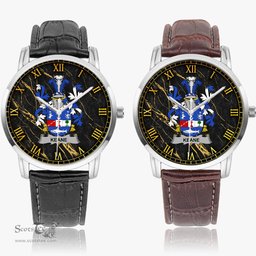 Irish Keane or O Cahan Irish Coat of Arms Irish Watch Instafamous Quartz Leather Strap