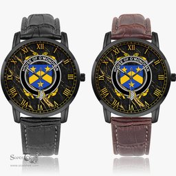 Irish House of O MONOHAN Irish Coat of Arms Irish Watch Instafamous Quartz Leather Strap