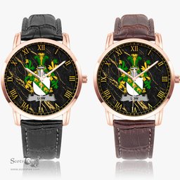 Irish Low Irish Coat of Arms Irish Watch Instafamous Quartz Leather Strap