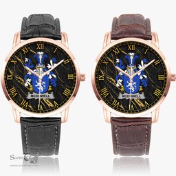 Irish McDowell Irish Coat of Arms Irish Watch Instafamous Quartz Leather Strap