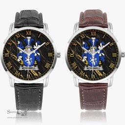 Irish McDowell Irish Coat of Arms Irish Watch Instafamous Quartz Leather Strap