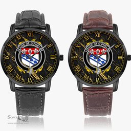 Irish House of O PHELAN Irish Coat of Arms Irish Watch Instafamous Quartz Leather Strap