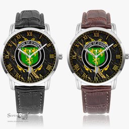 Irish House of O HORAN Irish Coat of Arms Irish Watch Instafamous Quartz Leather Strap