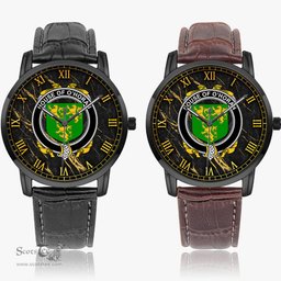 Irish House of O HORAN Irish Coat of Arms Irish Watch Instafamous Quartz Leather Strap