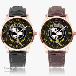 Irish House of O SULLIVAN Beare Irish Coat of Arms Irish Watch Instafamous Quartz Leather Strap