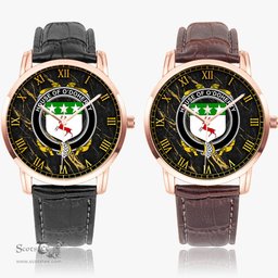 Irish House of O DOHERTY Irish Coat of Arms Irish Watch Instafamous Quartz Leather Strap
