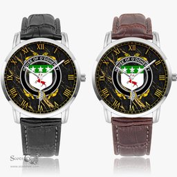 Irish House of O DOHERTY Irish Coat of Arms Irish Watch Instafamous Quartz Leather Strap