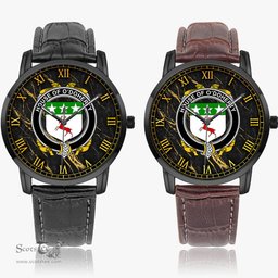 Irish House of O DOHERTY Irish Coat of Arms Irish Watch Instafamous Quartz Leather Strap