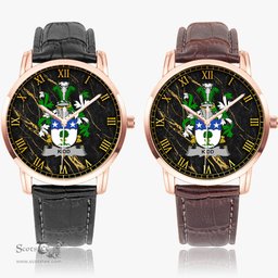 Irish Kidd Irish Coat of Arms Irish Watch Instafamous Quartz Leather Strap