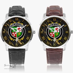 Irish House of O CONRY Irish Coat of Arms Irish Watch Instafamous Quartz Leather Strap