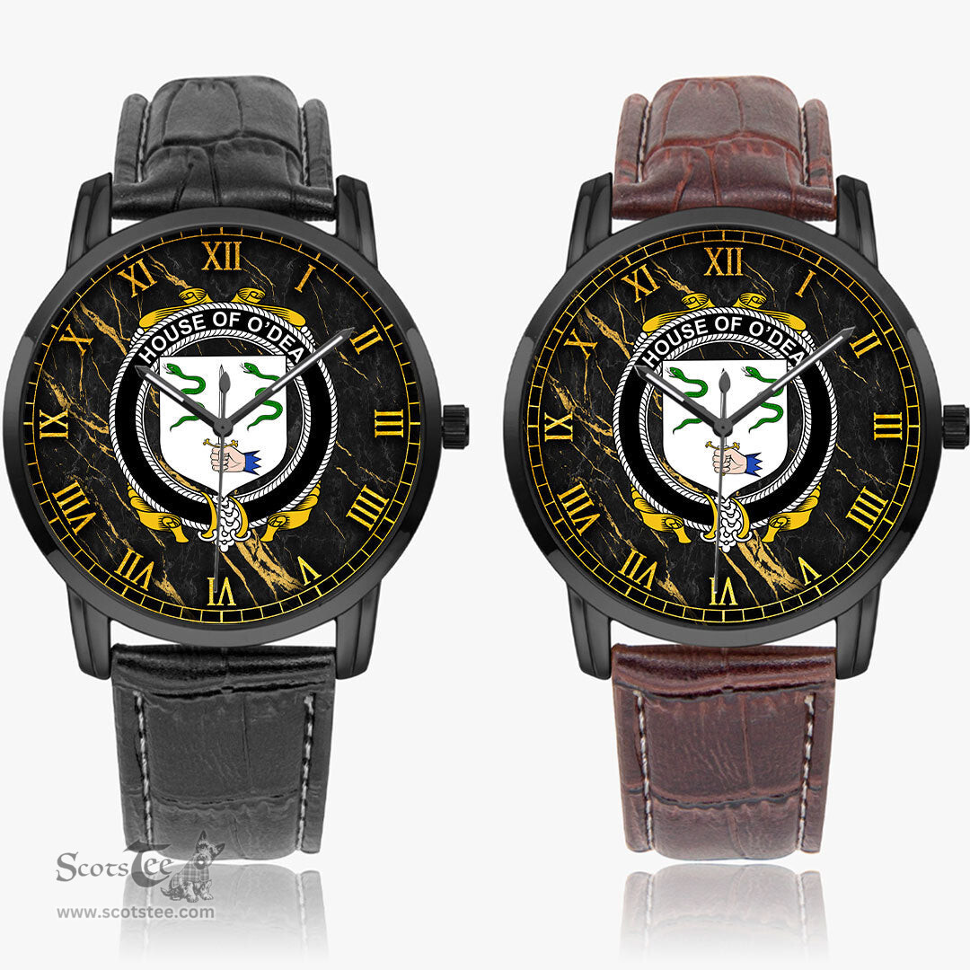 Irish House of O DEA Irish Coat of Arms Irish Watch Instafamous Quartz Leather Strap