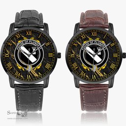 Irish House of PLUNKETT Irish Coat of Arms Irish Watch Instafamous Quartz Leather Strap