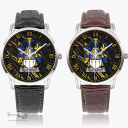 Irish McLysacht or Lysacht Irish Coat of Arms Irish Watch Instafamous Quartz Leather Strap