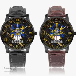 Irish McLysacht or Lysacht Irish Coat of Arms Irish Watch Instafamous Quartz Leather Strap