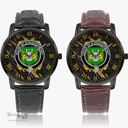 Irish House of O SHAUGNESSY Irish Coat of Arms Irish Watch Instafamous Quartz Leather Strap