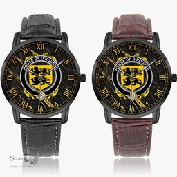 Irish House of O ROURKE Irish Coat of Arms Irish Watch Instafamous Quartz Leather Strap