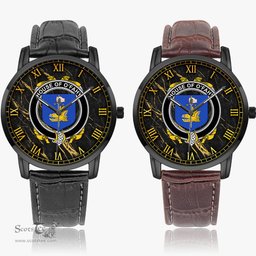 Irish House of O FAHY Irish Coat of Arms Irish Watch Instafamous Quartz Leather Strap