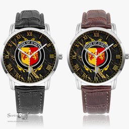 Irish House of O HEYNE Irish Coat of Arms Irish Watch Instafamous Quartz Leather Strap