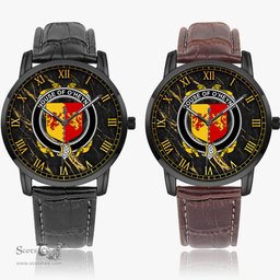 Irish House of O HEYNE Irish Coat of Arms Irish Watch Instafamous Quartz Leather Strap