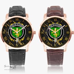 Irish House of O CONNOR Kerry Irish Coat of Arms Irish Watch Instafamous Quartz Leather Strap