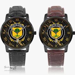 Irish House of O BOYLE Irish Coat of Arms Irish Watch Instafamous Quartz Leather Strap
