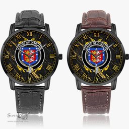 Irish House of O MEARA Irish Coat of Arms Irish Watch Instafamous Quartz Leather Strap