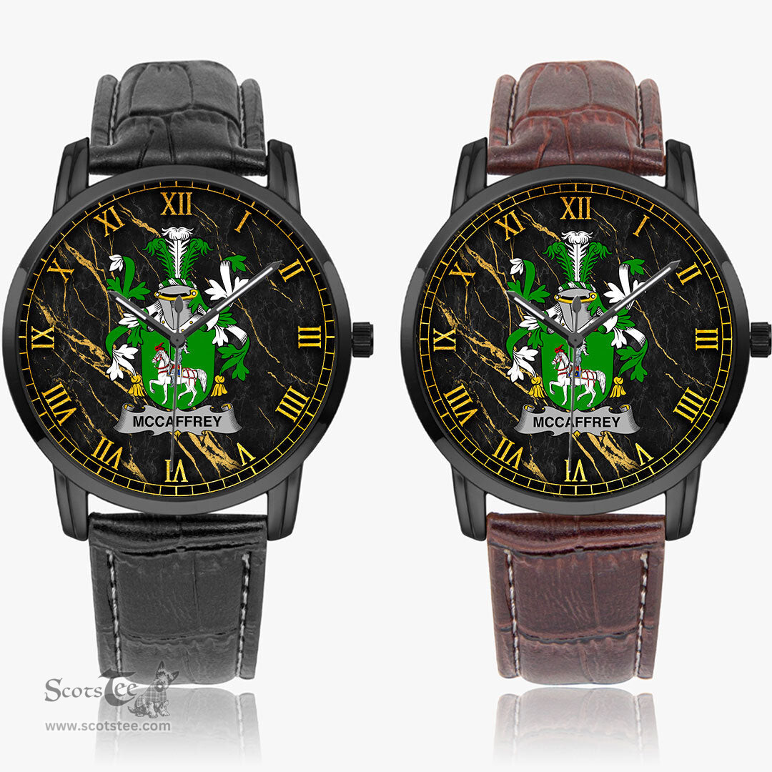 Irish McCaffrey Irish Coat of Arms Irish Watch Instafamous Quartz Leather Strap