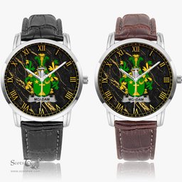 Irish McAdam Irish Coat of Arms Irish Watch Instafamous Quartz Leather Strap