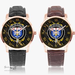 Irish House of O HOLOHAN Irish Coat of Arms Irish Watch Instafamous Quartz Leather Strap