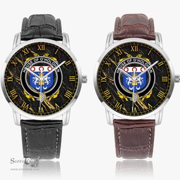 Irish House of O HOLOHAN Irish Coat of Arms Irish Watch Instafamous Quartz Leather Strap