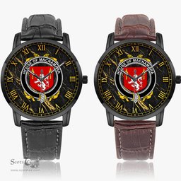 Irish House of MACNAMARA Irish Coat of Arms Irish Watch Instafamous Quartz Leather Strap