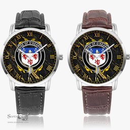 Irish House of O KEARNEY Irish Coat of Arms Irish Watch Instafamous Quartz Leather Strap