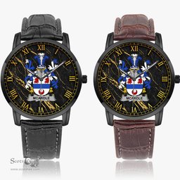 Irish McArdle Irish Coat of Arms Irish Watch Instafamous Quartz Leather Strap