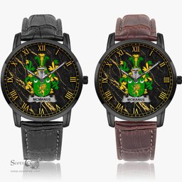 Irish McManus Irish Coat of Arms Irish Watch Instafamous Quartz Leather Strap