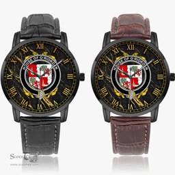Irish House of O RIORDAN Irish Coat of Arms Irish Watch Instafamous Quartz Leather Strap