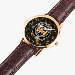 Irish House of O RAFFERTY Irish Coat of Arms Irish Watch Instafamous Quartz Leather Strap