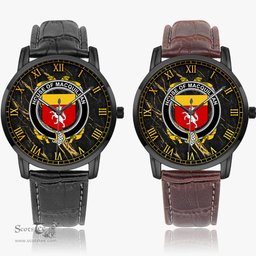 Irish House of MACQUILLAN Irish Coat of Arms Irish Watch Instafamous Quartz Leather Strap