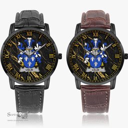 Irish Lillie or MacLilly Irish Coat of Arms Irish Watch Instafamous Quartz Leather Strap
