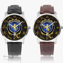 Irish House of O HARTAGAN Irish Coat of Arms Irish Watch Instafamous Quartz Leather Strap
