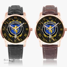 Irish House of O HARTAGAN Irish Coat of Arms Irish Watch Instafamous Quartz Leather Strap