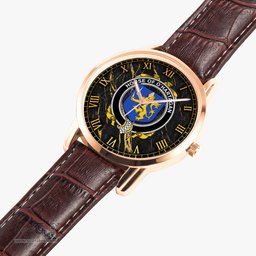 Irish House of O HARTAGAN Irish Coat of Arms Irish Watch Instafamous Quartz Leather Strap