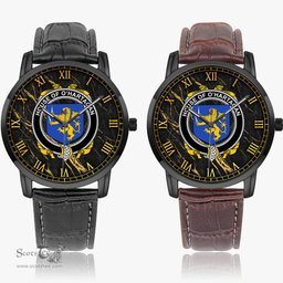 Irish House of O HARTAGAN Irish Coat of Arms Irish Watch Instafamous Quartz Leather Strap