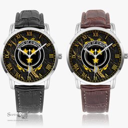 Irish House of O MORAN Irish Coat of Arms Irish Watch Instafamous Quartz Leather Strap